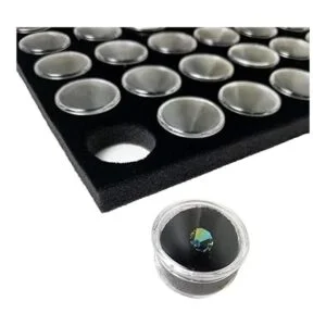 Mooca Caja de exhibición de joyería de cristal negro 50