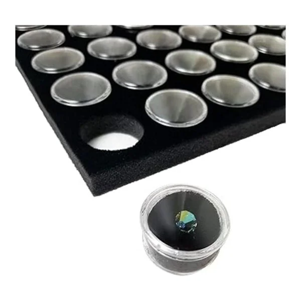 Mooca Caja de exhibición de joyería de cristal negro 50