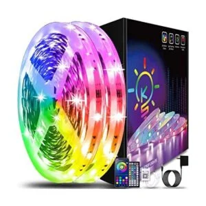 Keepsmile Tira de luces LED RGB de 130 pies que cambian_1
