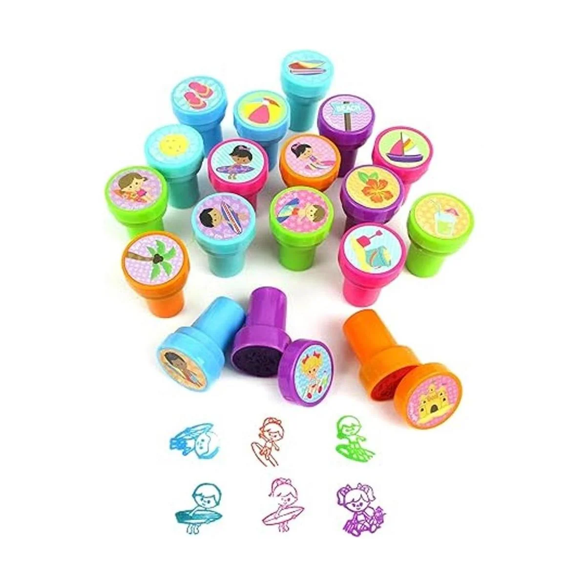 TINYMILLS 24 sellos de verano para fiestas de playa y_3