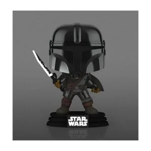 Funko POP Mandalorian de Star Wars con sable oscuro_3