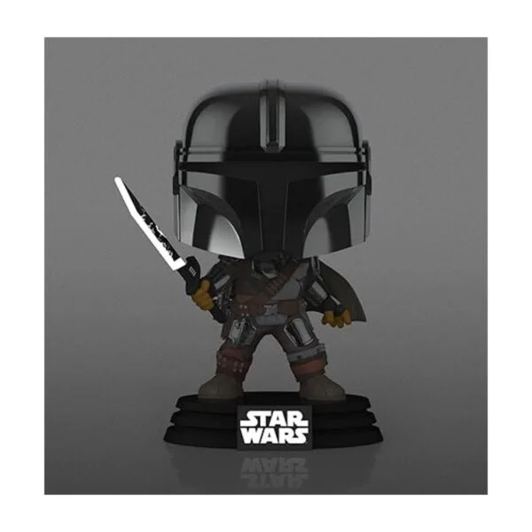 Funko POP Mandalorian de Star Wars con sable oscuro_3