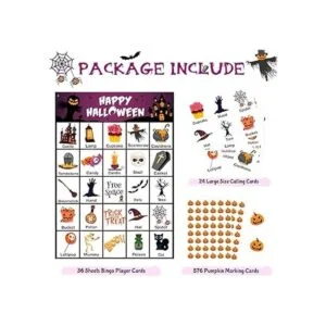 VOpitos Tarjeta de juego de bingo de Halloween para_4