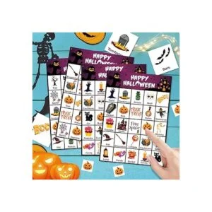 VOpitos Tarjeta de juego de bingo de Halloween para_3