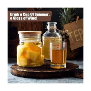 2 unidades de 3 oz de vaso de tiro de vidrio medido mini