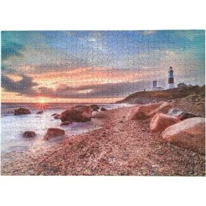 Rompecabezas de faro de Montauk 1000 piezas para adultos_2