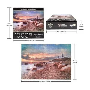 Rompecabezas de faro de Montauk 1000 piezas para adultos_6