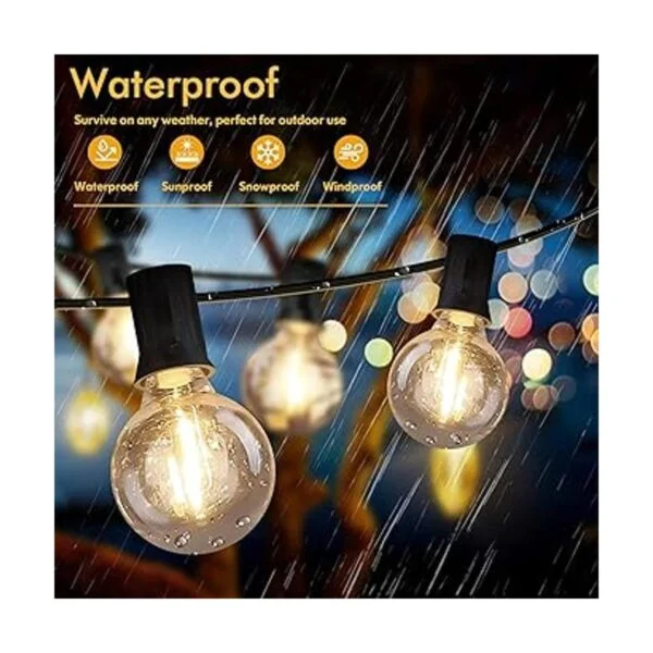 Cadena de luces LED de 100 pies para exteriores globo_3