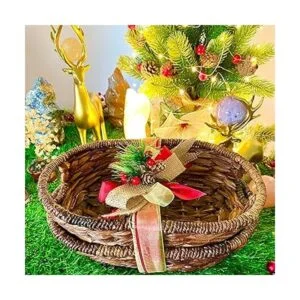 Wrightmart Cestas ovaladas canasta de frutas y pan juego_2