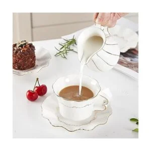 DUJUST Juego de 6 tazas de té y platillos 8.5 onzas_6