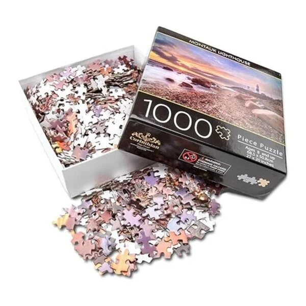 Rompecabezas de faro de Montauk 1000 piezas para adultos_3