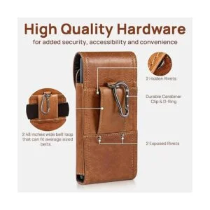 Hengwin Funda vertical de cuero genuino para teléfono_5