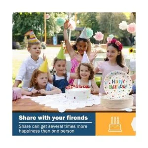 Platos de fiesta de feliz cumpleaños 9 a 50 unidades