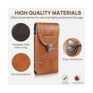 Hengwin Funda vertical de cuero genuino para teléfono_2