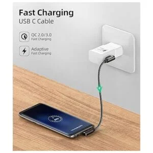 HOTNOW Cable USB C corto en ángulo recto de 1 pie 3_3