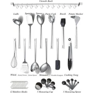 Kyraton Juego de utensilios de cocina de acero inoxidable_2