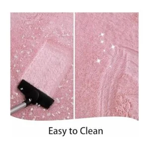Keeko Alfombra de área de color rosa esponjosa bonita_6
