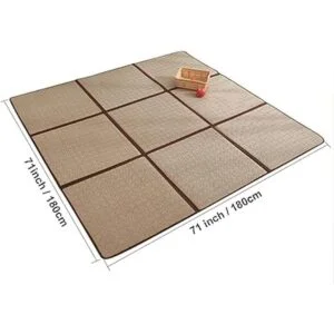 MYOYAY Tapete de tatami de 71 x 71 pulgadas tapete