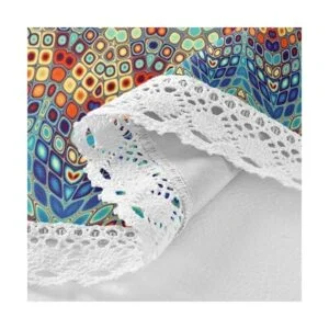 Qilmy Mantel de mandala para exteriores mantel redondo