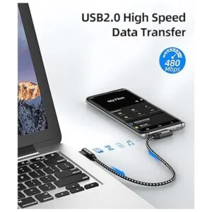 HOTNOW Cable USB C corto en ángulo recto de 1 pie 3_4
