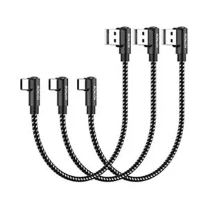 HOTNOW Cable USB C corto en ángulo recto de 1 pie 3_1