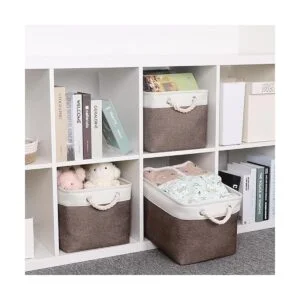 Bidtakay Cestas de almacenamiento de tela para estantes_3