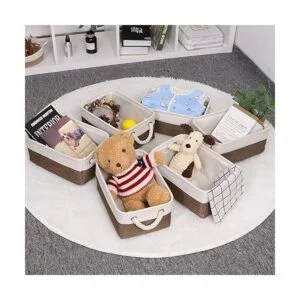 Bidtakay Cestas plegables de almacenamiento de tela con_3