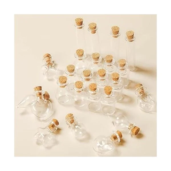 80 botellas de corcho de cristal botellas de corcho de