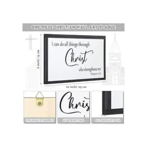 Placa de madera para colgar en la pared cristiana con