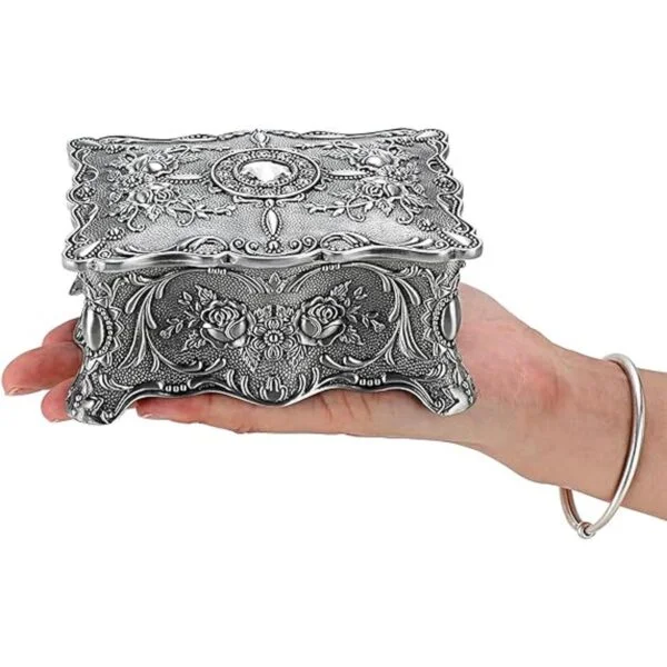 Hipiw Caja organizadora de joyas vintage Caja de