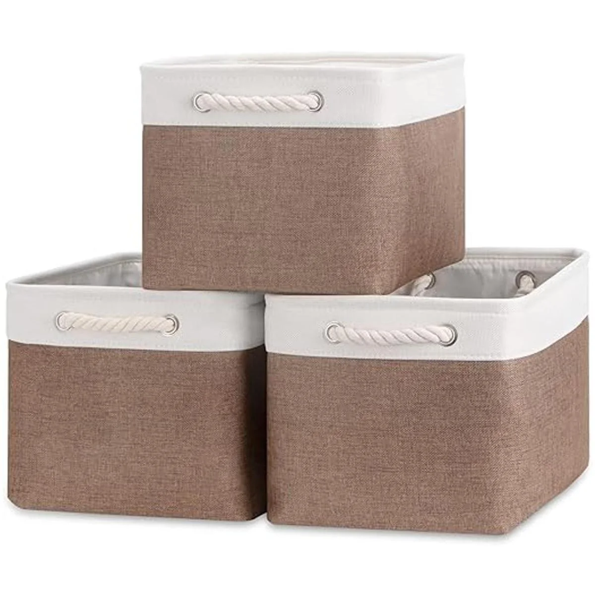 Bidtakay Cestas de almacenamiento de tela para estantes_1