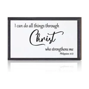 Placa de madera para colgar en la pared cristiana con