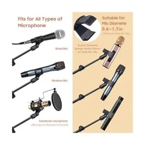 CAHAYA Soporte para micrófono para trípode soporte para_3