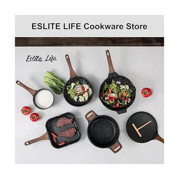 ESLITE LIFE Juego de utensilios de cocina de granito