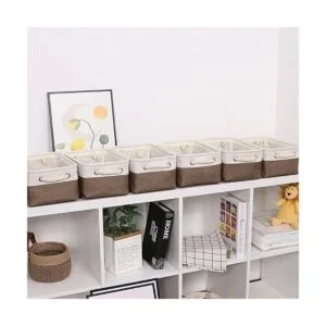 Bidtakay Cestas plegables de almacenamiento de tela con_4