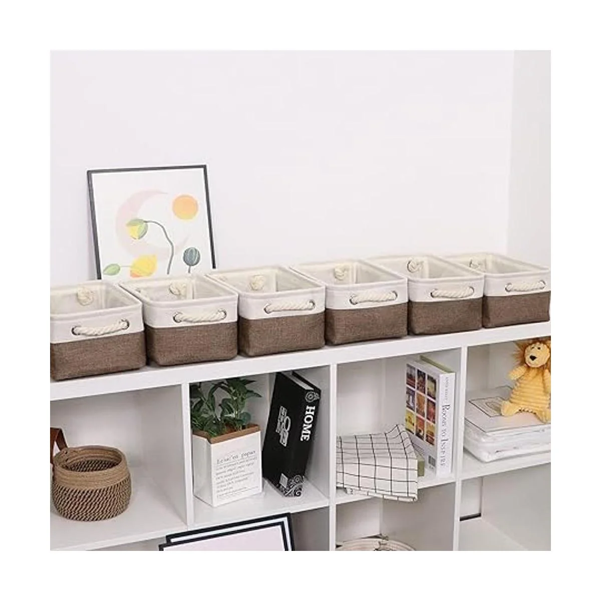 Bidtakay Cestas plegables de almacenamiento de tela con_4