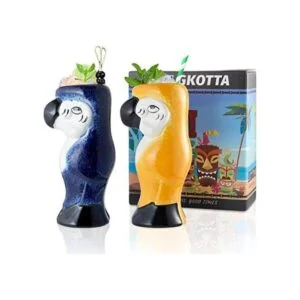 SUN GKOTTA Tiki Tazas Cóctel Set de 2 Grandes tazas de