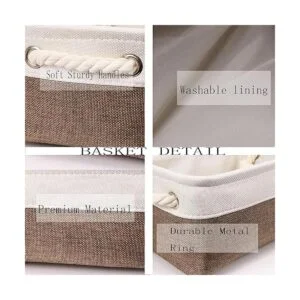 Bidtakay Cestas plegables de almacenamiento de tela con_6