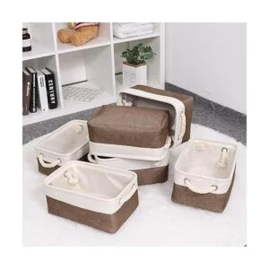 Bidtakay Cestas plegables de almacenamiento de tela con_2
