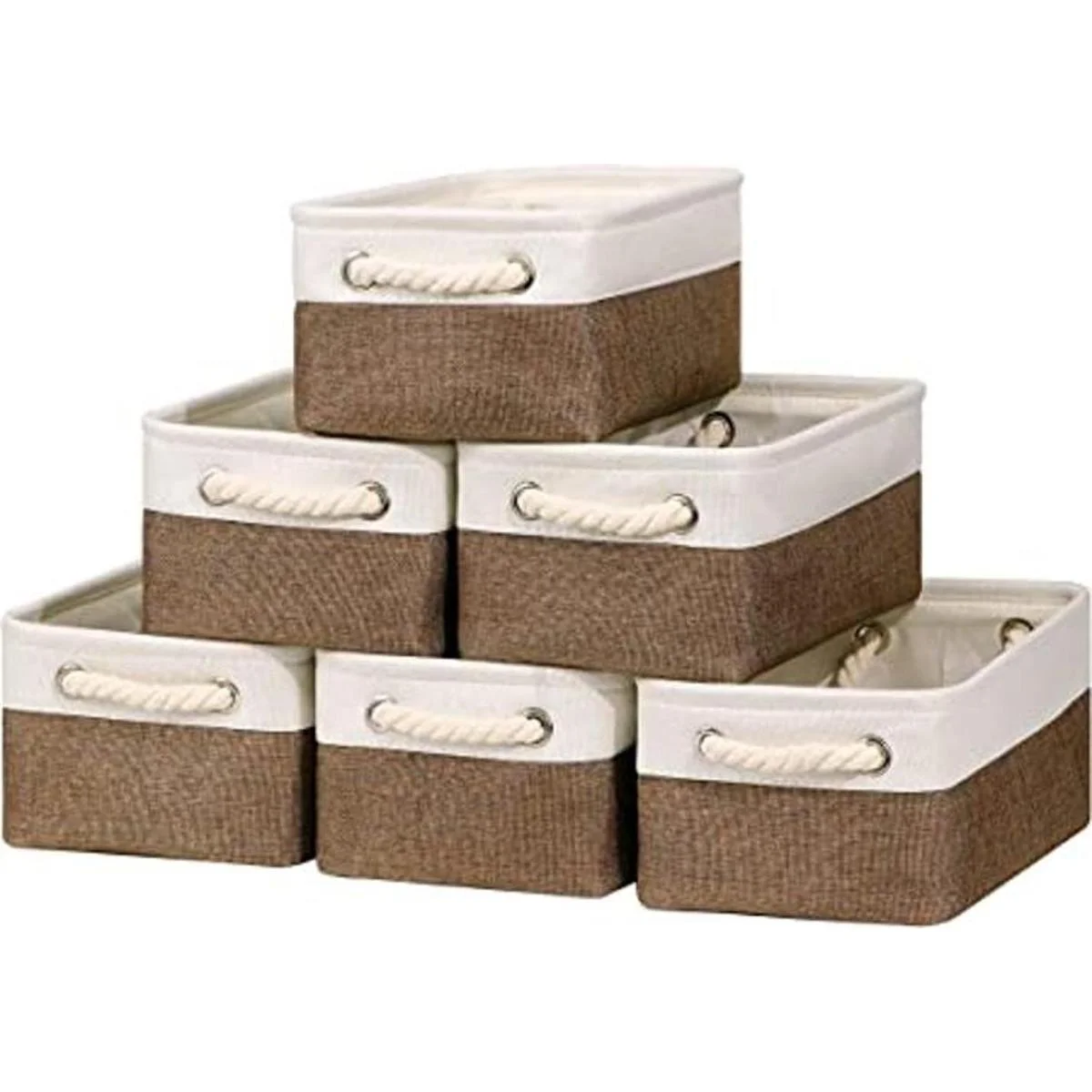 Bidtakay Cestas plegables de almacenamiento de tela con_1