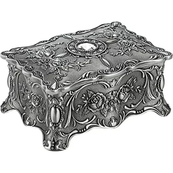 Hipiw Caja organizadora de joyas vintage Caja de