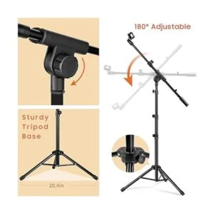 CAHAYA Soporte para micrófono para trípode soporte para_5