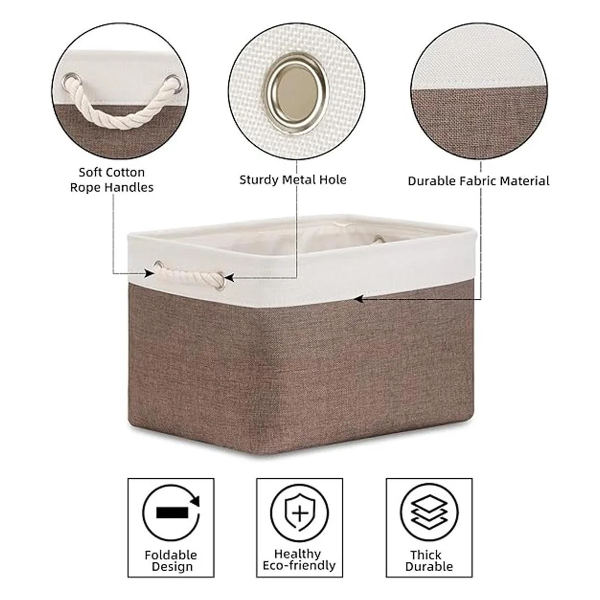 Bidtakay Cestas de almacenamiento de tela para estantes_6