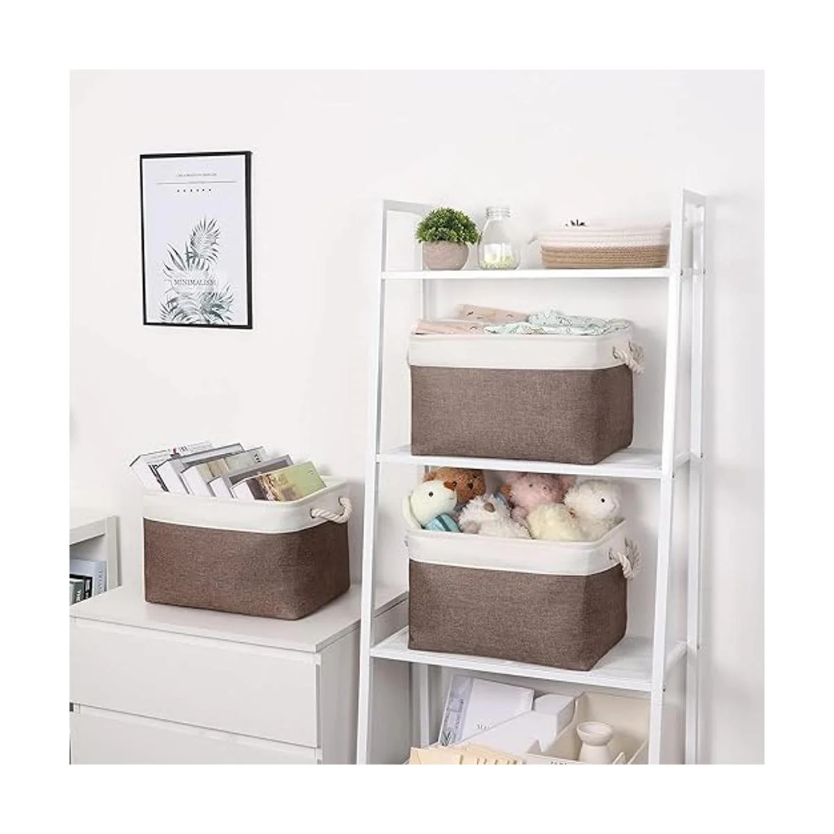 Bidtakay Cestas de almacenamiento de tela para estantes_2