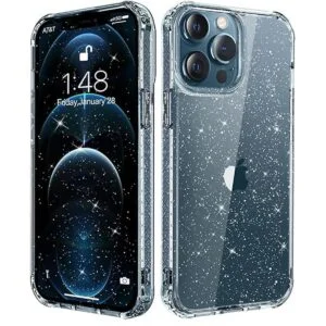 MTVOOX Funda diseñada para iPhone 12 Pro Max con purpurina_1