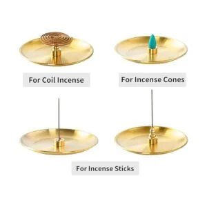 Quemador de incienso 3 en 1 soporte de incienso de latón_3
