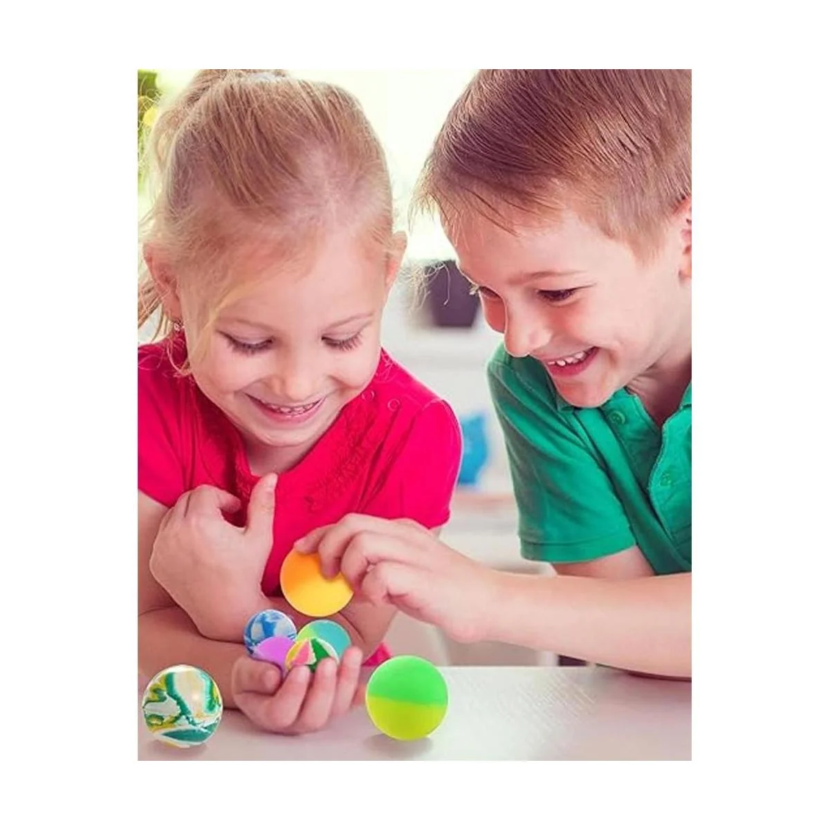 Pllieay 12 bolas saltantes de 3 tamaños de colores mixtos_6