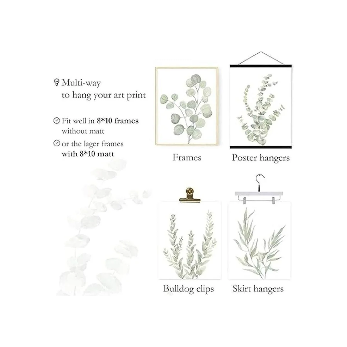 Arte botánico bohemio para decoración de baño decoración_6