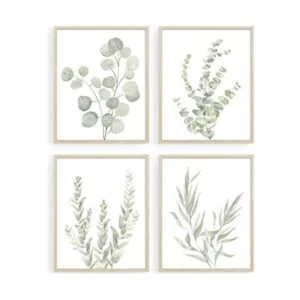 Arte botánico bohemio para decoración de baño decoración_1