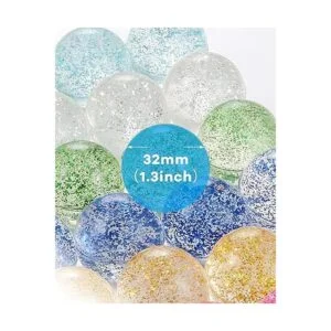 Pllieay 24 bolas de rebote con purpurina bolas de rebote_4